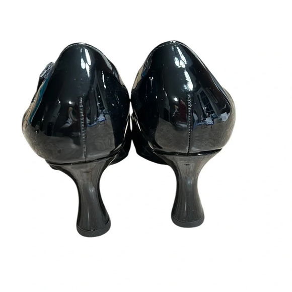 Clark’s shoes, women 7,NEW! Kataleyna Rae black patent pump.cut out,feminine - Picture 4 of 12